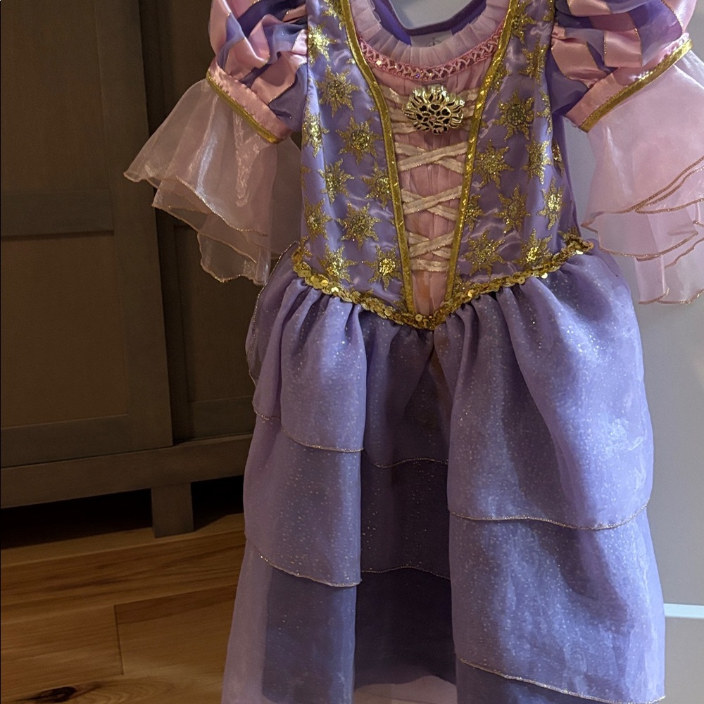 Disney Castle Collection Dress in Purple and Pink with Gold Details